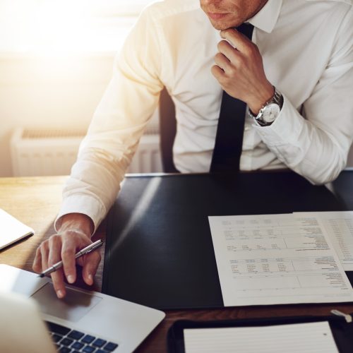 Business man working at office, Consultant lawyer concept